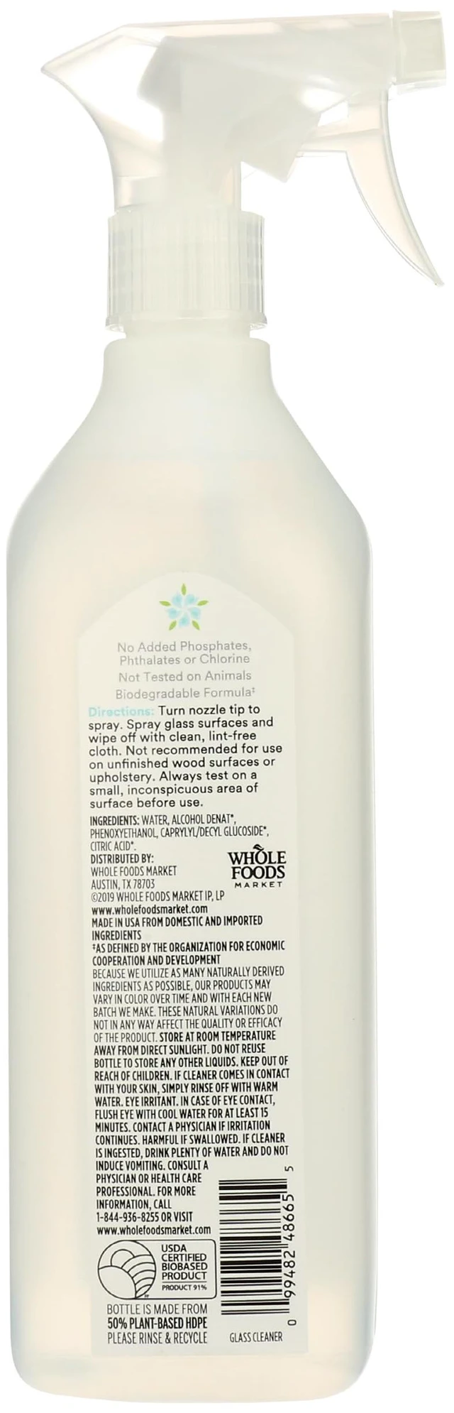 Alt view image 2 of 6 - 365 by Whole Foods Market, Glass Cleaner, Unscented, 26 Fl Oz