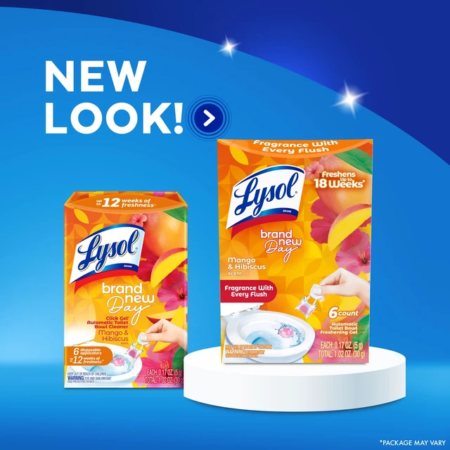 Alt view image 6 of 7 - Lysol Click Gel Toilet Bowl Cleaner, Gel Stamp, Mango, 6 Count