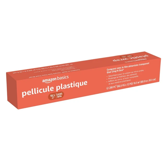 Alt view image 5 of 6 - Amazon Basics Plastic Food Wrap, BPA Free, Microwavable, 200 Sq Ft, Pack of 1