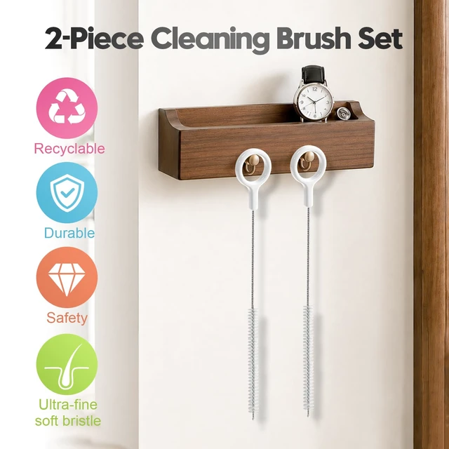 Alt view image 4 of 7 - AONEZ Straw Cleaner Brush with White Hanging Loop, 2 Pack