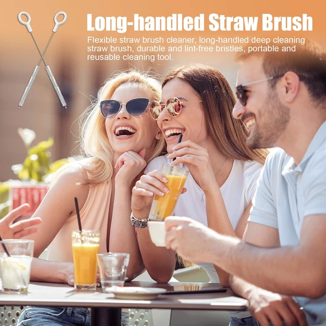 Alt view image 7 of 7 - AONEZ Straw Cleaner Brush with White Hanging Loop, 2 Pack