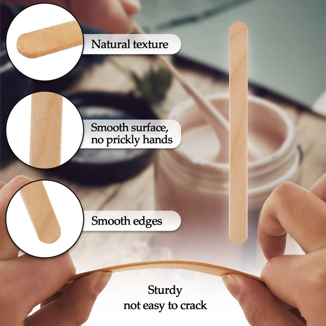 Alt view image 7 of 7 - KTOJOY 200 Pcs Craft Sticks Ice Cream Sticks Natural Wood Popsicle Craft Sticks 4.5 inch Length Treat Sticks Ice Pop Sticks for DIY Crafts