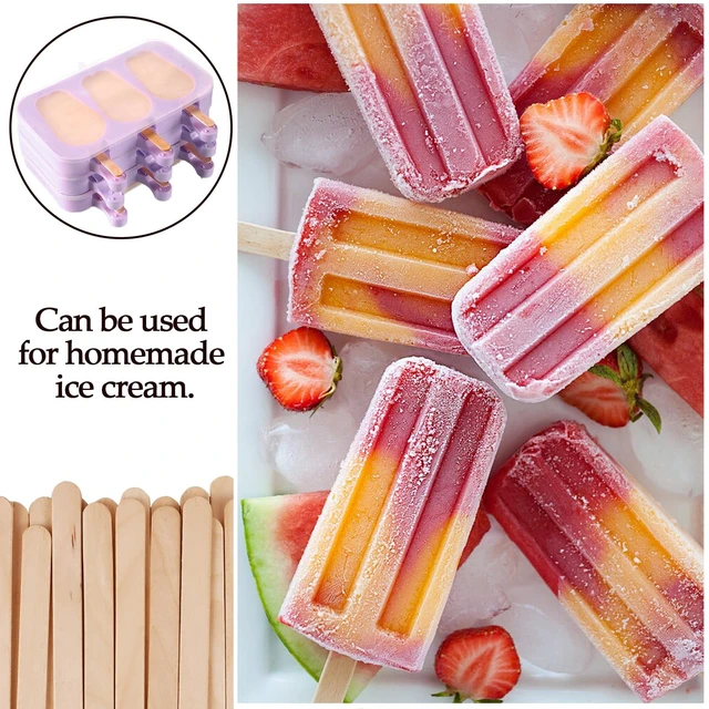 Alt view image 3 of 7 - KTOJOY 200 Pcs Craft Sticks Ice Cream Sticks Natural Wood Popsicle Craft Sticks 4.5 inch Length Treat Sticks Ice Pop Sticks for DIY Crafts