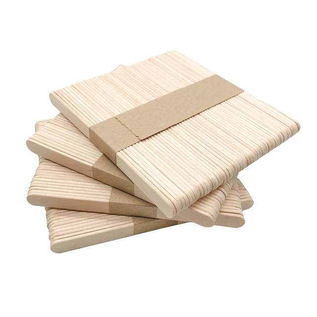 Alt view image 5 of 7 - KTOJOY 200 Pcs Craft Sticks Ice Cream Sticks Natural Wood Popsicle Craft Sticks 4.5 inch Length Treat Sticks Ice Pop Sticks for DIY Crafts