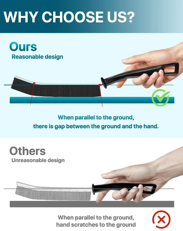 Alt view image 6 of 6 - 6Pcs Hard Bristle Crevice Cleaning Brush, Multifunctional Premium Crevice Cleaning Tool, Designed for Cleaning Narrow Spaces, Suitable for Toilet, Faucets,Kitchen,Grout, KOSPRIE