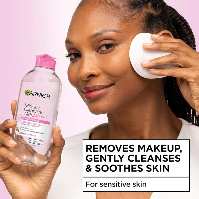 Alt view image 2 of 6 - Garnier Micellar Water, Facial Cleanser & Makeup Remover, 3.4 Fl Oz