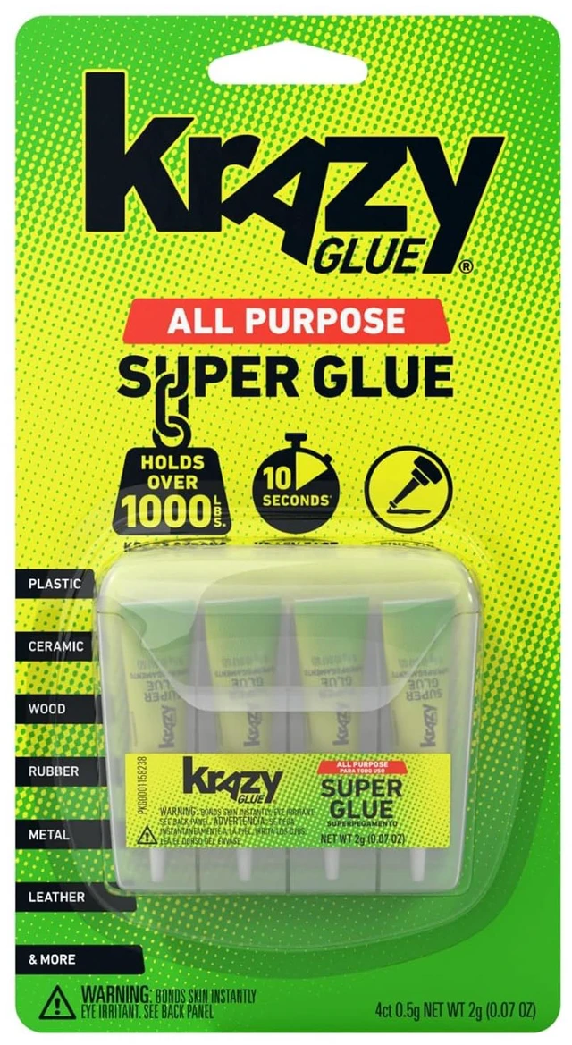Main image of Krazy Glue All Purpose Super Glue Gel with Precision Tip (0.5g x 4 Tubes)