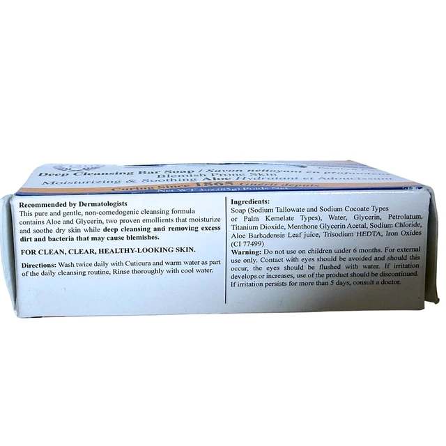 Alt view image 3 of 6 - Cuticura Official Deep Cleansing Face and Body Soap - 3 oz (Pack of 1)