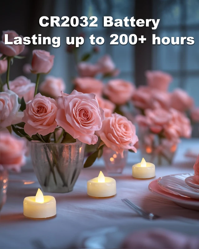 Alt view image 2 of 6 - 5plots 12/24/50/100/150Pack Tea Lights Candles Battery Operated,White Shell