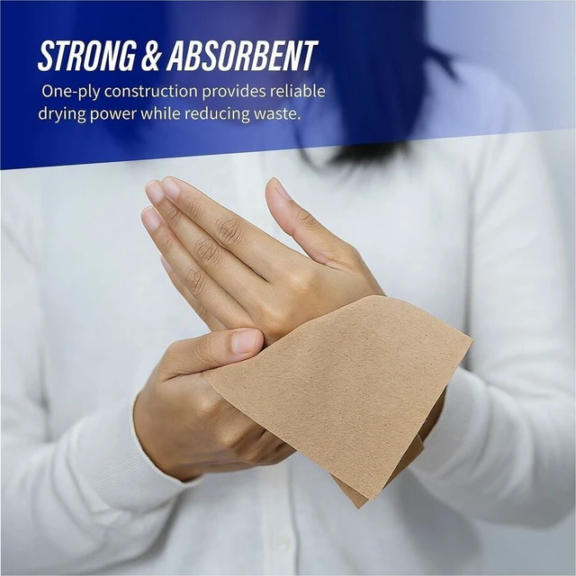 Alt view image 2 of 6 - Genuine Joe Multi-Fold Natural Paper Towels - 16 Pack, 250 Sheets Each