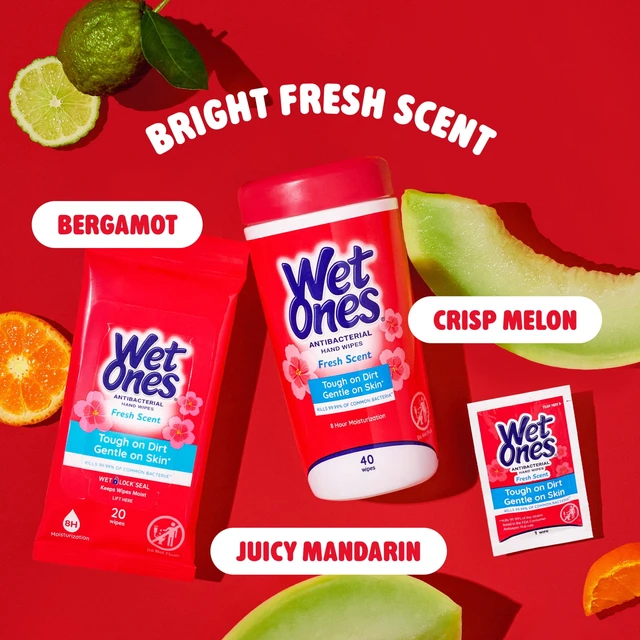 Alt view image 4 of 6 - (2 pack) Wet Ones Antibacterial Hand Wipes, Fresh Scent, 24 Ct Individually Wrapped Hand Wipes