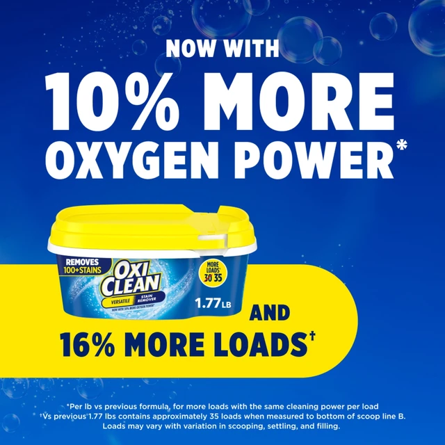 Alt view image 2 of 5 - OxiClean Versatile Stain Remover Powder for Around the Home and Laundry, 1.77 lb