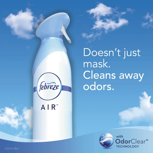 Alt view image 4 of 5 - Febreze Air Mist Air Freshener Spray, Odor-Fighting Room Spray, Air Fresheners for Home and Bathroom and Kitchen, Aerosol Can, Heavy Duty Crisp Clean Scent, 8.8oz, 1 Count