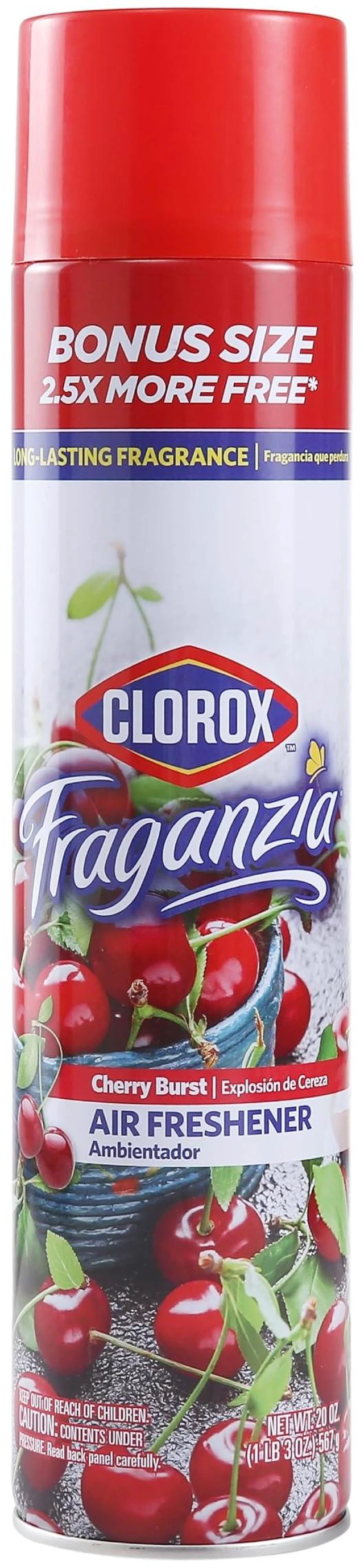 Main image of Clorox Fraganzia Air Freshener Spray, Cherry Burst, 20 oz
