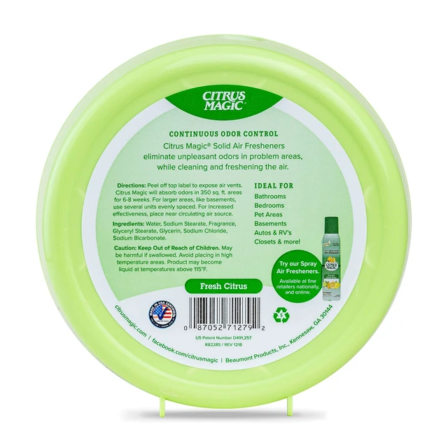 Alt view image 5 of 6 - Citrus Magic Solid Air Fresheners, Fresh Citrus, 8 Ounce
