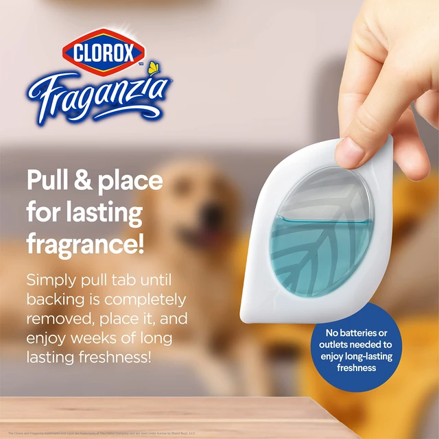 Alt view image 5 of 6 - Clorox Fraganzia - Air Freshener, Small Spaces, Fresh Ocean Breeze, 2 Ct