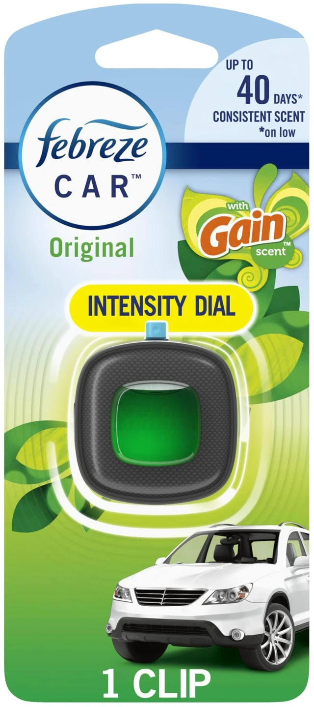 Main image of Febreze Car Air Freshener Vent Clip with Gain Scent Original, 1 count