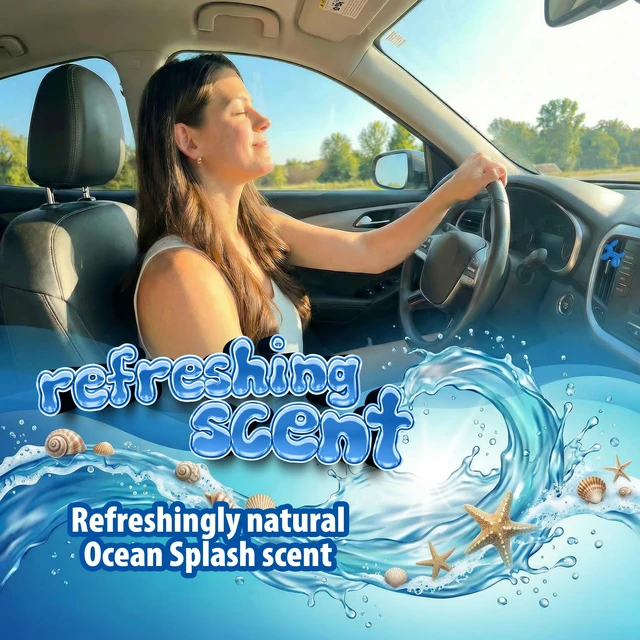 Alt view image 4 of 6 - Little Pup 96603 Ocean Splash Scent, Car Air Freshener, Clips to A/C Air Vent, Alcohol-Free Fragrance Oil, Non-Hazardous and Non-Toxic Plastic, Set of 1