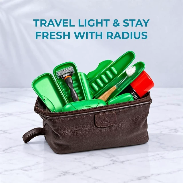 Alt view image 6 of 6 - RADIUS Soap Travel Case, BPA-Free Recycled Plastic, Leakproof, Portable for Bathroom, Gym, Home, Camping - Light Blue