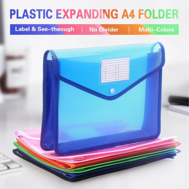 Alt view image 3 of 7 - Tamaki Plastic Expanding File Folder, Fit Letter/A4 Size, Blue, 1 Pack