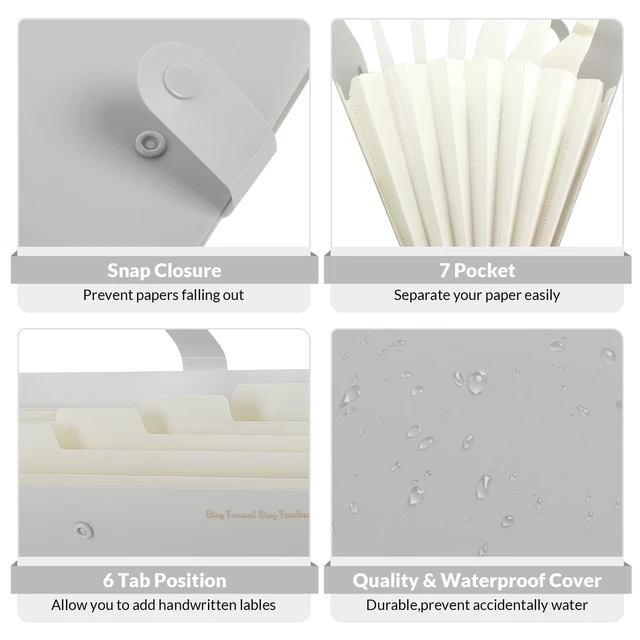 Alt view image 5 of 7 - SKYDUE 7-Pocket Expanding File Folder, Accordion Document Organizer