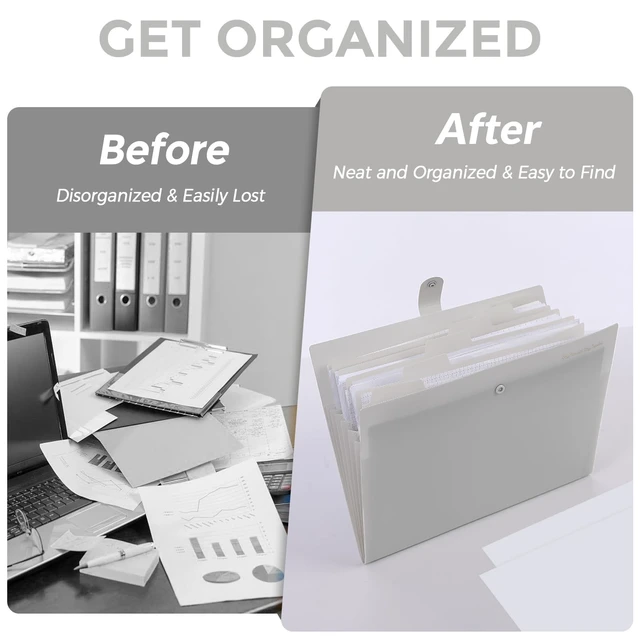 Alt view image 3 of 7 - SKYDUE 7-Pocket Expanding File Folder, Accordion Document Organizer