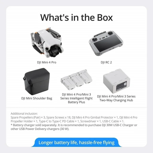 Alt view image 6 of 6 - DJI Mini 4 Pro Fly More Combo Plus with DJI RC 2, Drones with Camera for Adults 4K, 3 Intelligent Flight Battery Plus for up to 135 Mins Flight Time, Smart Return to Home, Drone for Beginners