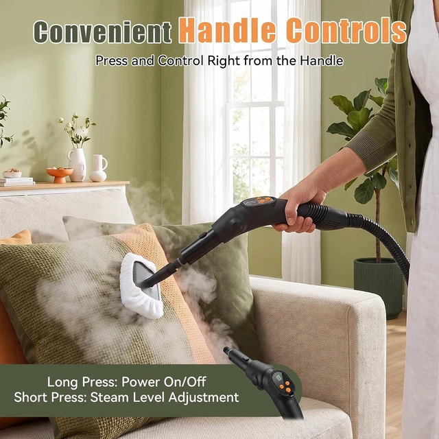 Alt view image 4 of 7 - Steam Cleaner for Home, 2500W Multi-Surface Steamer with 1.6L Tank