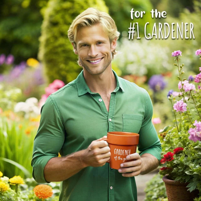Alt view image 4 of 6 - Gardener Coffee Mug Gift - Funny Plant Pot Mug with Shovel Spoon - Cool Coffee Mugs for Men, Women - Mug for Gardeners, Dad Birthday Gifts, Cute Mom Christmas Gifts (Gardener Coffee Mug)