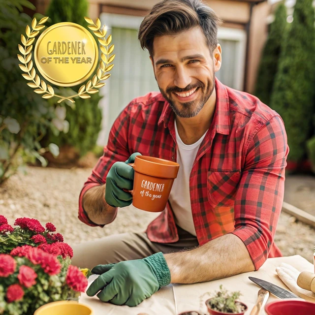 Alt view image 5 of 6 - Gardener Coffee Mug Gift - Funny Plant Pot Mug with Shovel Spoon - Cool Coffee Mugs for Men, Women - Mug for Gardeners, Dad Birthday Gifts, Cute Mom Christmas Gifts (Gardener Coffee Mug)