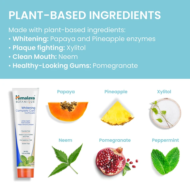 Alt view image 4 of 6 - Botanique Whitening Complete Care Toothpaste, Peppermint, 5.29 oz | Fluoride Free Toothpaste Supports Teeth Whitening & Fights Plaque - No Artificial Flavors or Colors, SLS Free, Cruelty Free