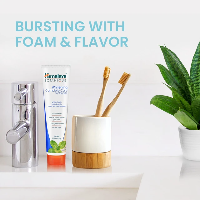 Alt view image 6 of 6 - Botanique Whitening Complete Care Toothpaste, Peppermint, 5.29 oz | Fluoride Free Toothpaste Supports Teeth Whitening & Fights Plaque - No Artificial Flavors or Colors, SLS Free, Cruelty Free