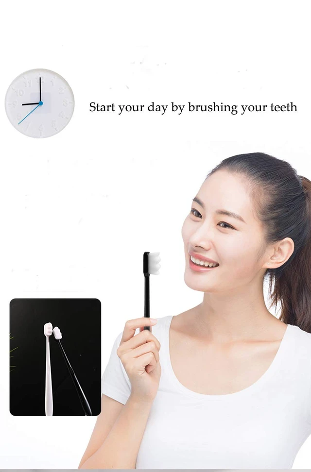 Alt view image 2 of 7 - Extra Soft Toothbrush, Ultra Soft-bristled Adult Toothbrush Micro Nano 15000 Floss Bristle Good Cleaning Effect for Sensitive Teeth Oral Gum Recession