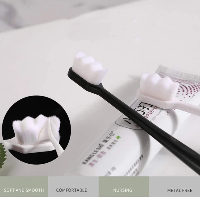 Alt view image 7 of 7 - Extra Soft Toothbrush, Ultra Soft-bristled Adult Toothbrush Micro Nano 15000 Floss Bristle Good Cleaning Effect for Sensitive Teeth Oral Gum Recession
