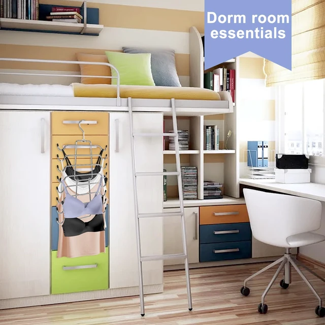 Alt view image 7 of 7 - 2Pcs Tank Top Hangers Space Saving Hanger Organizer Bra Hangers Silver | 360° Rotating Metal Closet Organizers and Storage Lingerie Hangers for Tank Tops Cami Bras Belts Swimsuits Lingeries