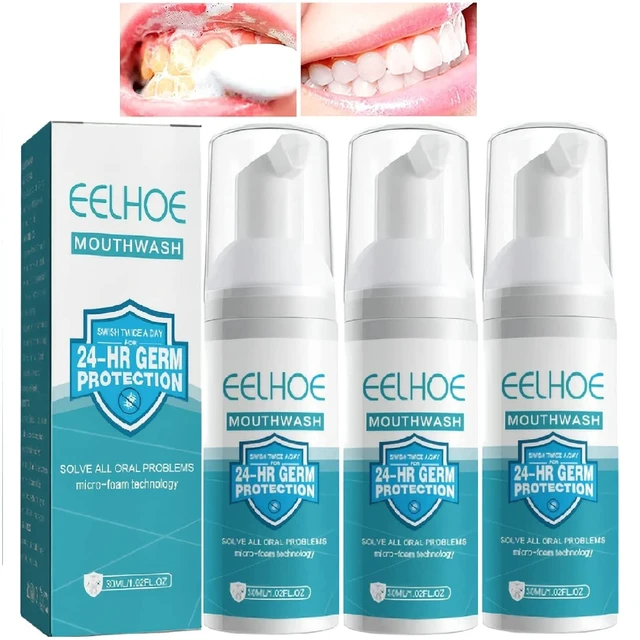 Main image of 3Pcs Teeth Mouthwash Toothpaste Foam,Stain Removal Teeth Whitening,Oral Care,Fresh Breath Deep Cleaning.