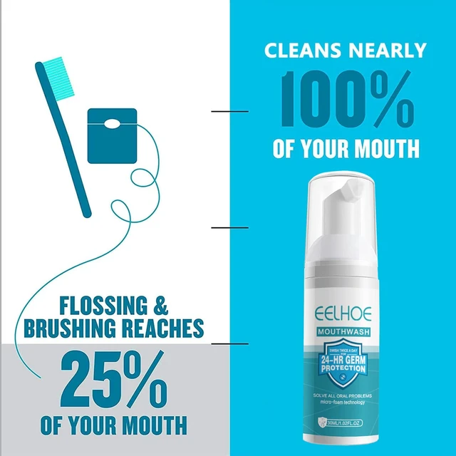 Alt view image 4 of 7 - 3Pcs Teeth Mouthwash Toothpaste Foam,Stain Removal Teeth Whitening,Oral Care,Fresh Breath Deep Cleaning.