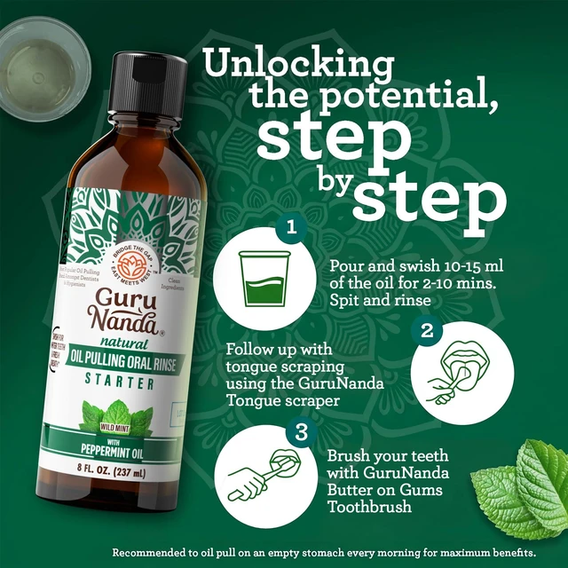 Alt view image 5 of 7 - Starter Coconut Oil Pulling Mouthwash with Peppermint Oil, 8oz | Fluoride & Alcohol Free|Fresh Breath & Healthy Gums|For Oil Pulling Beginners|Coconut & Peppermint Oil Mouth Wash