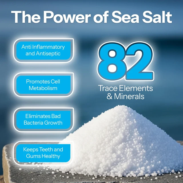 Alt view image 4 of 6 - Healing Rinse Natural Sea Salt Mouthwash Lemon Ice, 8 oz | Alcohol & Fluoride-Free Oral Care for Tonsil Stones, Sore Throats, Wisdom Teeth Recovery & Gum Health, Whitening Mouthwash