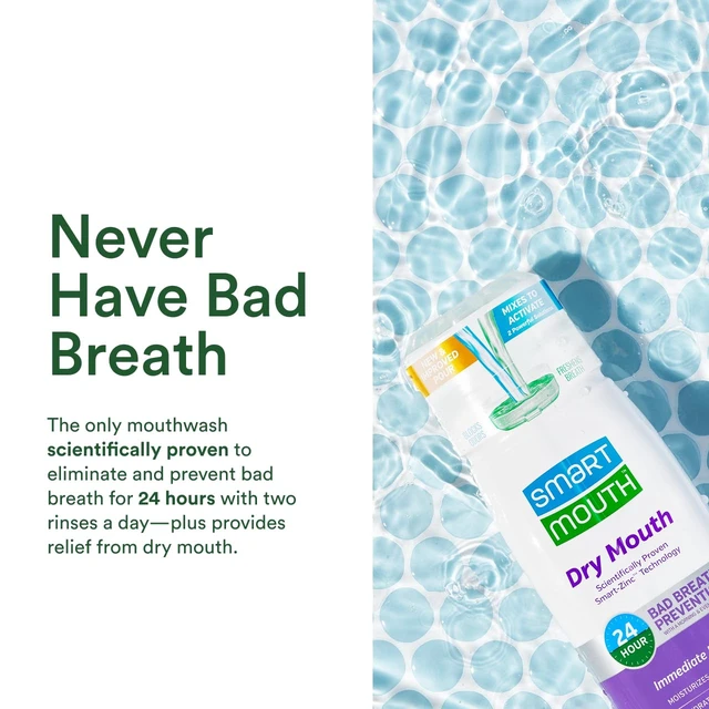 Alt view image 5 of 7 - Dry Mouth Zinc Activated Mouthwash, Soothing Mint, 16 fl oz | Dry Mouth Rinse for Immediate Relief and Instant Fresh Breath, Optimal Oral Health
