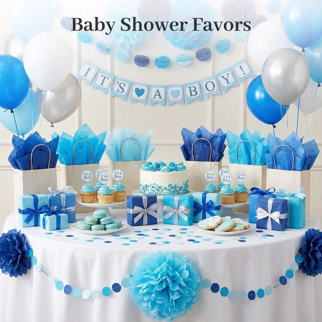 Alt view image 2 of 7 - 330 Sheets Blue Tissue Paper, 6 Shades, 14 X 10 inches | Gradient Blues Add Volume to Gift Bags and Can Be Layered into Hydrangeas and Ocean-themed Decorations