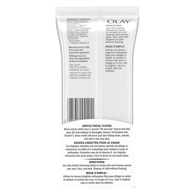 Alt view image 4 of 4 - Cleanse Gentle Facial Cloths, Fragrance Free, 30 count - Packaging may vary