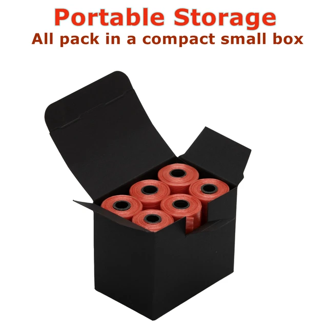 Alt view image 3 of 6 - 0.8 Gallons Disposable Trash Bags for Mini Car Trash Can, Portable Small Car Garbage Bags, Cars Accessories, Mini Trash Bags, Plastic Trash Bag for Cars/Home/Office (6 Rolls/90 Counts) Red
