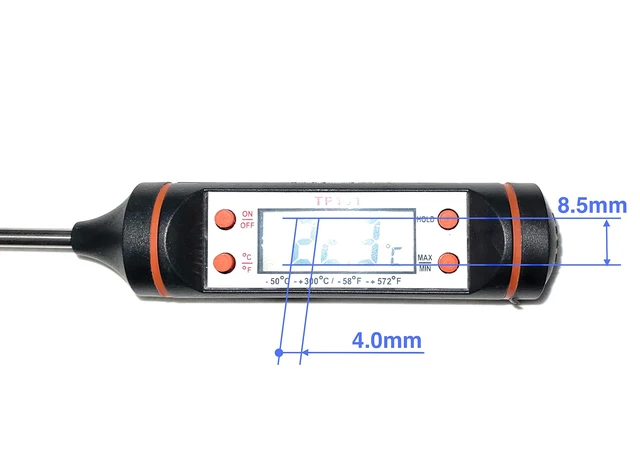 Alt view image 7 of 7 - 2-in-1 Digital Kitchen Thermometer, Waterproof for Meat Soup Tea, Switchable Backlight for BBQ & Home Brewing (Single)