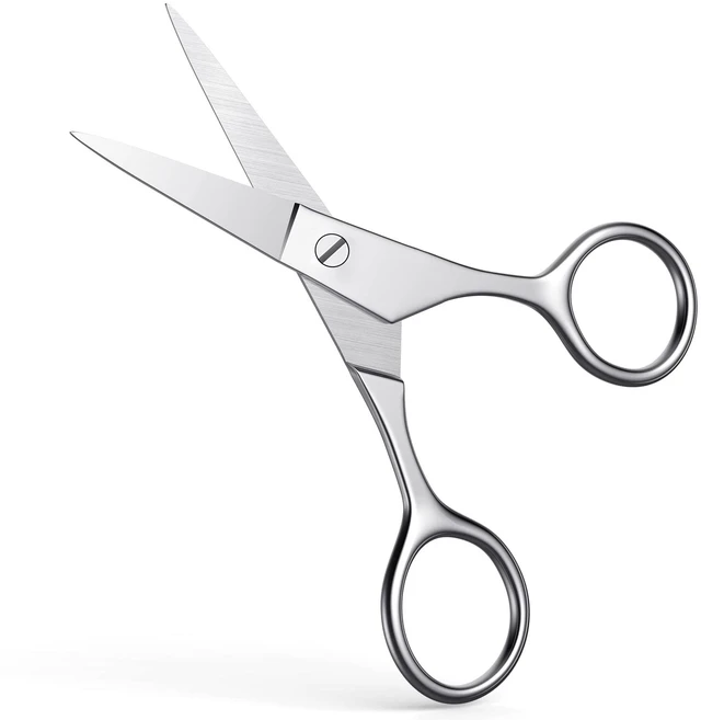 Main image of Nose Hair Scissors Eyebrow Scissors Sharp Tip Professional Grooming Scissors Stainless Steel Small Trimming Scissors for Eyelashes Mustache Facial Hair Sewing Embroidery