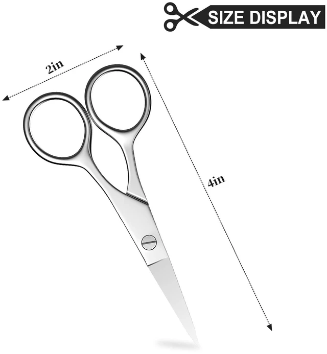 Alt view image 6 of 7 - Nose Hair Scissors Eyebrow Scissors Sharp Tip Professional Grooming Scissors Stainless Steel Small Trimming Scissors for Eyelashes Mustache Facial Hair Sewing Embroidery