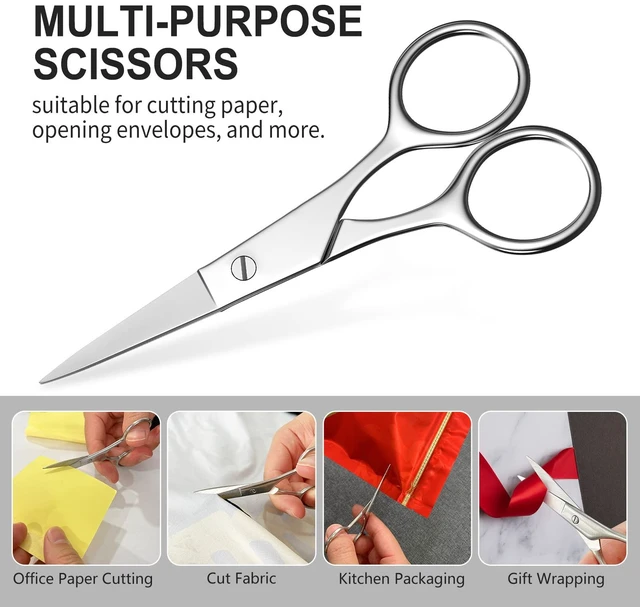 Alt view image 7 of 7 - Nose Hair Scissors Eyebrow Scissors Sharp Tip Professional Grooming Scissors Stainless Steel Small Trimming Scissors for Eyelashes Mustache Facial Hair Sewing Embroidery