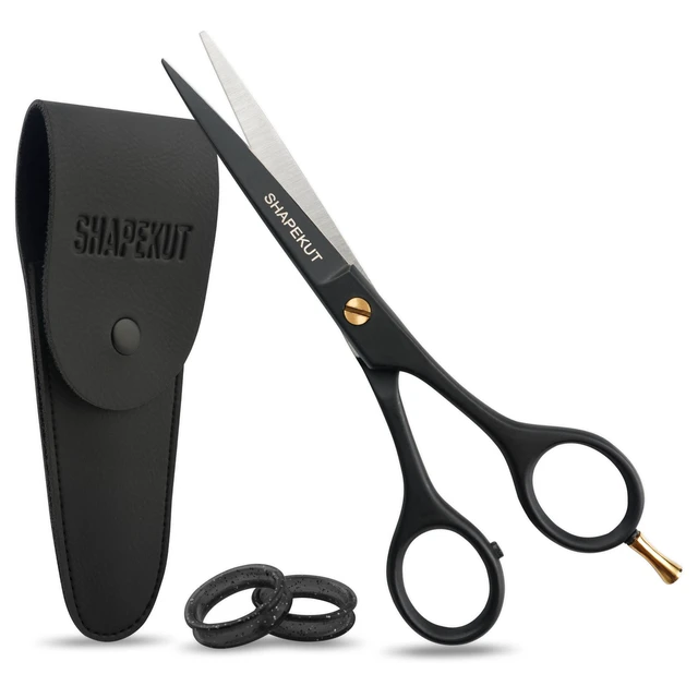 Alt view image 2 of 7 - Hair Cutting Scissors 6.5 Inch, Professional Hair Shears, Haircut Scissors for Barber Salon High Carbon Stainless Steel Blades - Ergonomic for Men, Women & All Ages (Black, 6.5 inches)