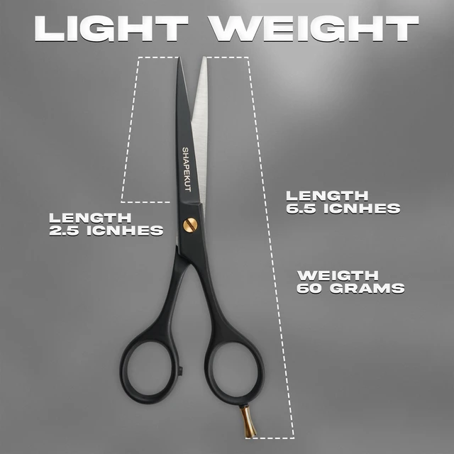 Alt view image 4 of 7 - Hair Cutting Scissors 6.5 Inch, Professional Hair Shears, Haircut Scissors for Barber Salon High Carbon Stainless Steel Blades - Ergonomic for Men, Women & All Ages (Black, 6.5 inches)