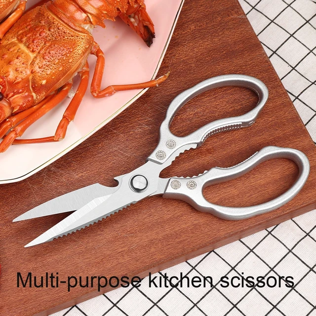 Alt view image 5 of 6 - Kitchen Scissors Heavy Duty Stainless Steel Kitchen Shears Sharp Food Cooking Dishwasher Safe Scissors for Meat Chicken Poultry Fish Meat Herbs